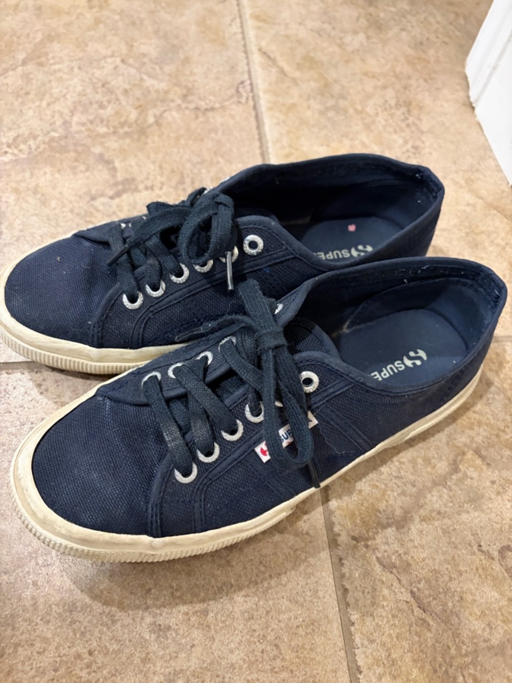 Superga Navy Canvas Sneakers
